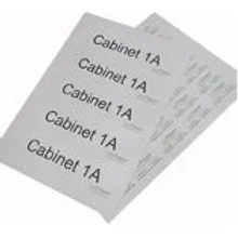 Cabinet and Logo labels